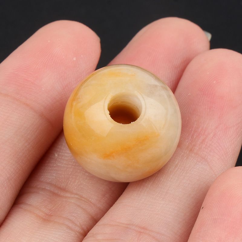 2019-Grandes contas de buraco de cristal natural ágata pedra grande buraco solto contas 18mm buraco 5mm DIY jóias materiais de vestuário