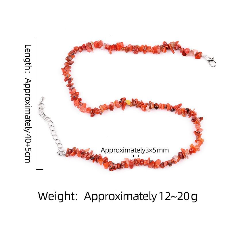 2076-Natural ametista ágata colar de cascalho irregular clavícula cadeia 40 mais 5cm frisado pescoço cadeia