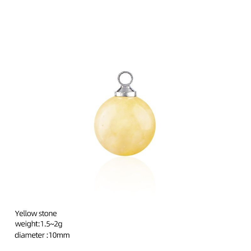 10Mm pingente de bola de pedra natural artesanal brincos pulseira colar de cristal contas soltas redondas acessórios de jóias