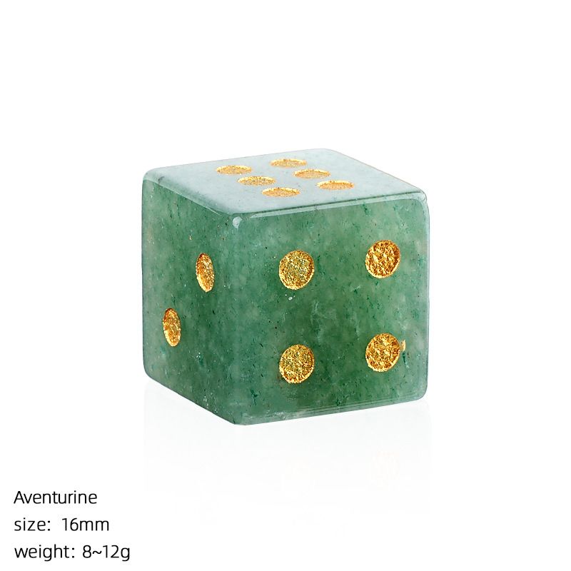 Dados de pedra natural de 16Mm entretenimento de lazer família jogos de tabuleiro adereços esculpindo pontos ângulo reto dados de cristal natural