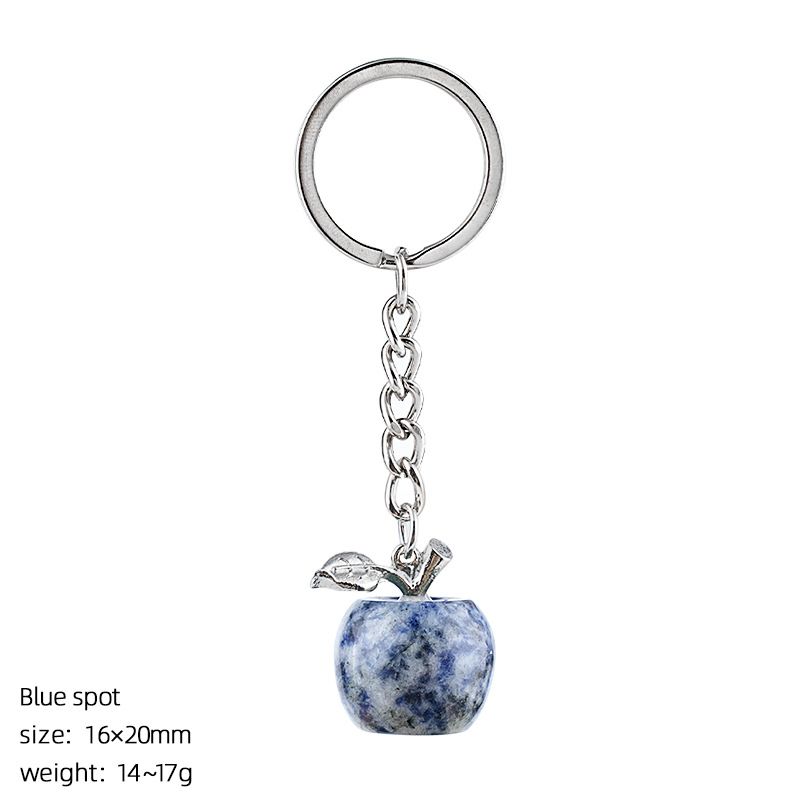 Ágata pedra semipreciosa maçã chaveiro véspera de Natal presente decorativo pedra natural pingente pequeno maçã