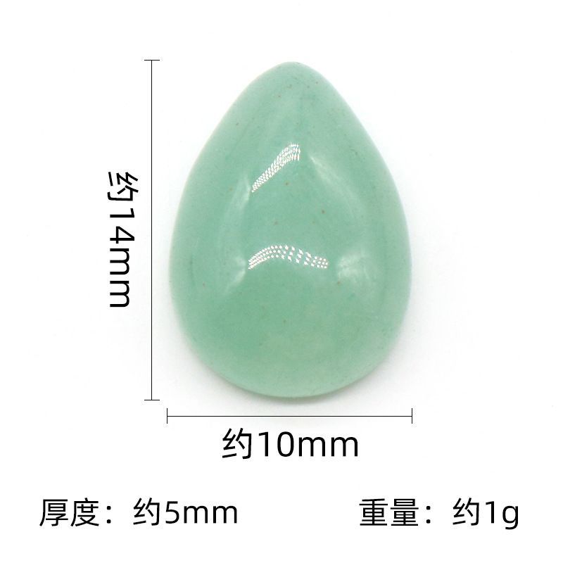Superfície de anel de gota de água de 1476-10X14mm, cristal natural única superfície curva geométrica DIY jóias incrustadas com acessórios de pedra solta