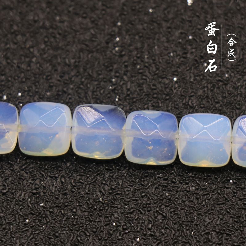 Ágata de cristal pedra semipreciosa 8mm quadrado cortado contas soltas DIY pulseira colar acessórios material