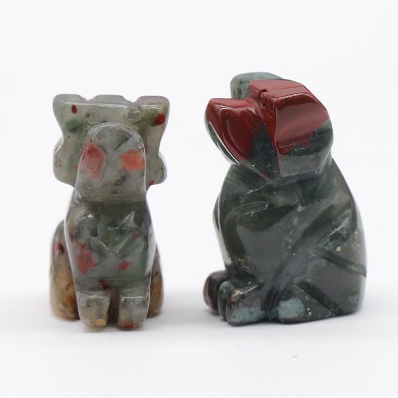 1606 a 1in filhote de cachorro ágata cristal pedra mini escultura animal pequeno pedra semi-preciosa artesanato cão pequeno ornamento