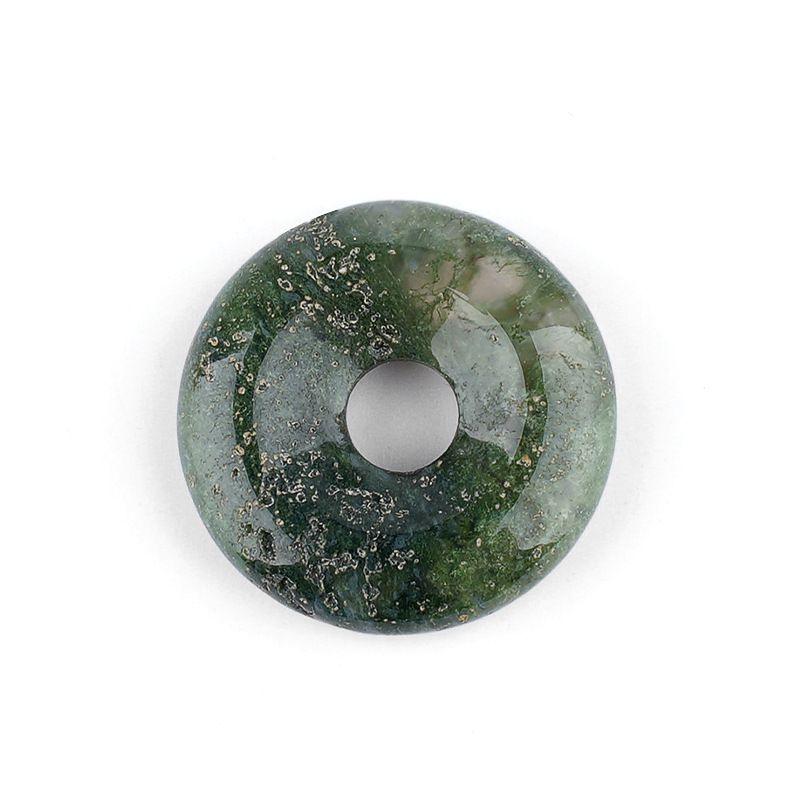 20Mm pingente de fivela de segurança de pedra de ágata de cristal natural, estilo nacional grande buraco redondo acessórios de colar nostálgico de pedra semipreciosa