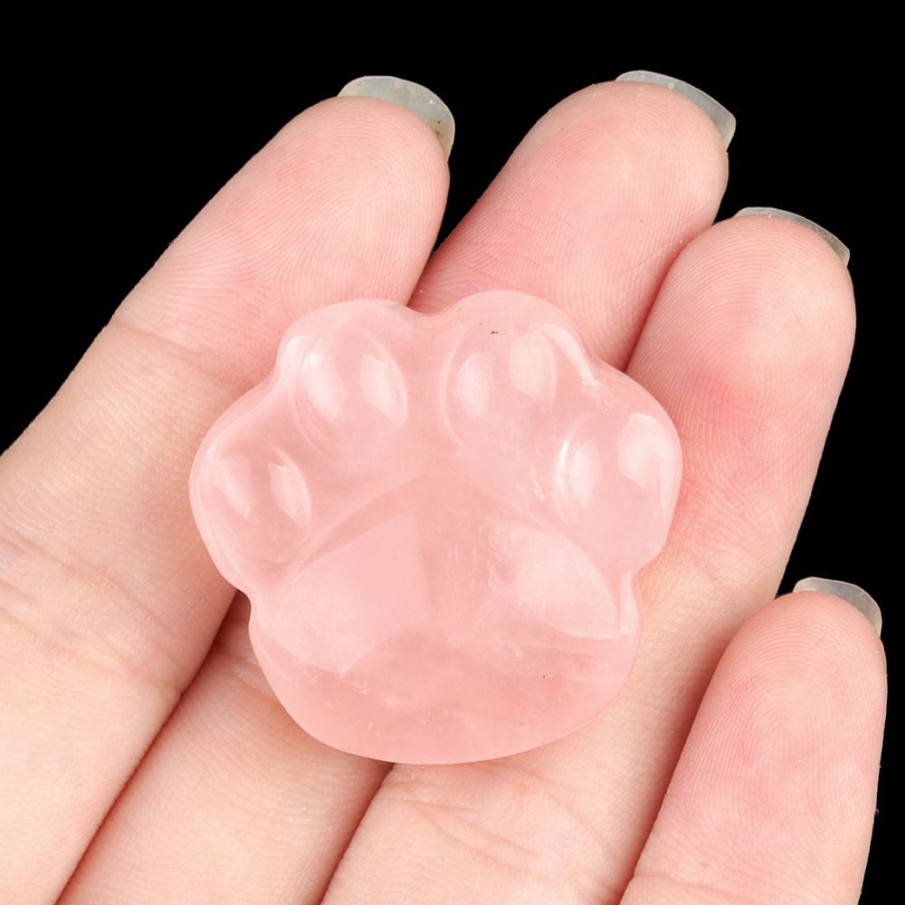 Cristal natural pedra semipreciosa ametista gravada garra de gato urso pata enfeite criativo presente decorativo