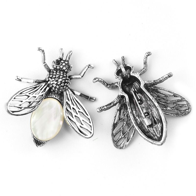 Pingente de broche de abelha 1650-48Mm de uso duplo, incrustado em liga de cristal ágata meio tesouro Pingente de broche de joias
