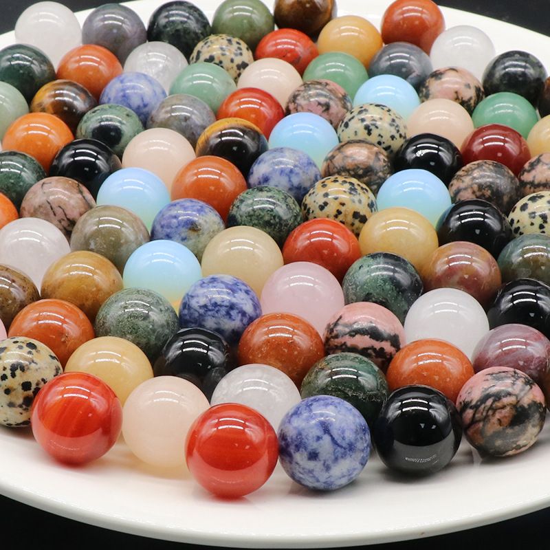1097Bola não porosa não porosa Bola redonda de 20mm ágata de ametista natural DIY pedra não porosa contas redondas