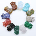 2 polegadas jóias gravadas rato cristal ágata pedra semi-preciosa animal casa pequeno ornamento artesanato
