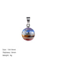 Pingente de cristal de emenda de pedra colorida ioga meditação chakra ágata jade emenda colar