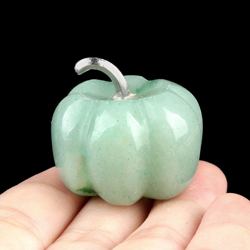 1445-30Mm abóbora, pedra de cristal natural Halloween abóbora de ação de graças ornamento de mesa