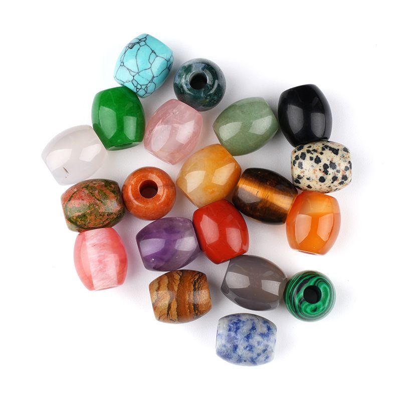 Contas de buraco grande cristal ágata jade balde contas Grande buraco solto contas 16 × 18mm abertura 5mm acessórios de jóias