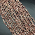 57-Trabalho de cascalho amorfo de cristal de morango em andamento Contas soltas contas feitas à mão DIY acessórios de jóias de cascalho