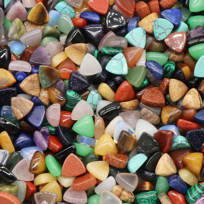 Superfície de anel triangular de 1226-10Mm, pedra de cristal natural única superfície curva triangular DIY jóias incrustadas com acessórios de pedra solta