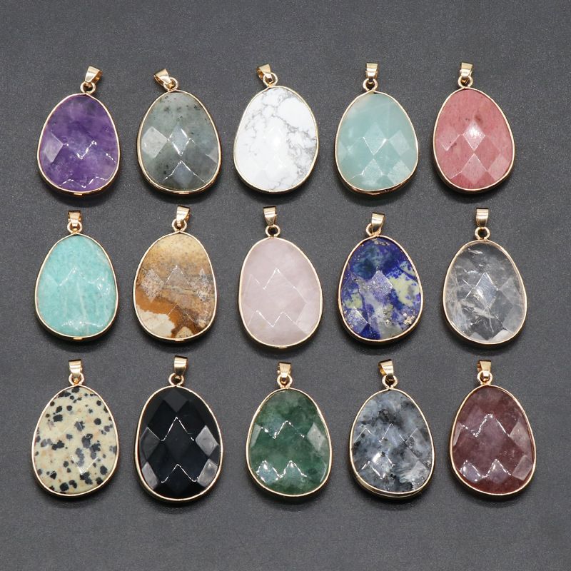Cristal de ametista em pó Colar de bainha de corte de pedra de tigre Tianhe, pingente de bainha de pedra de ágata de cristal