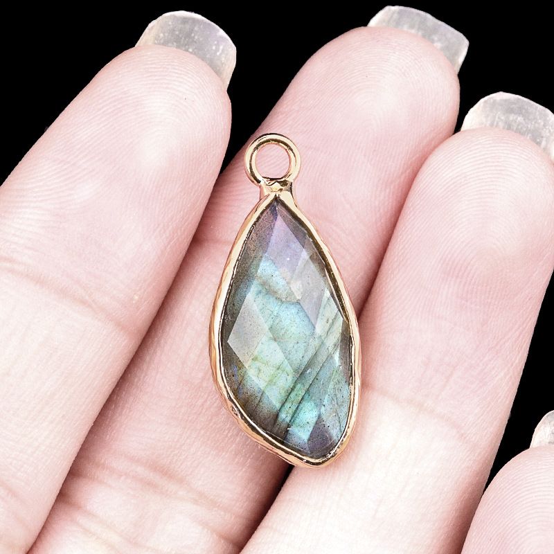 2099-11X21mm ametista cobre bainha pingente de gota de água em forma especial brincos DIY gancho de cabelo acessórios material