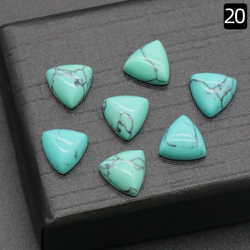 Superfície de anel triangular de 1226-10Mm, pedra de cristal natural única superfície curva triangular DIY jóias incrustadas com acessórios de pedra solta