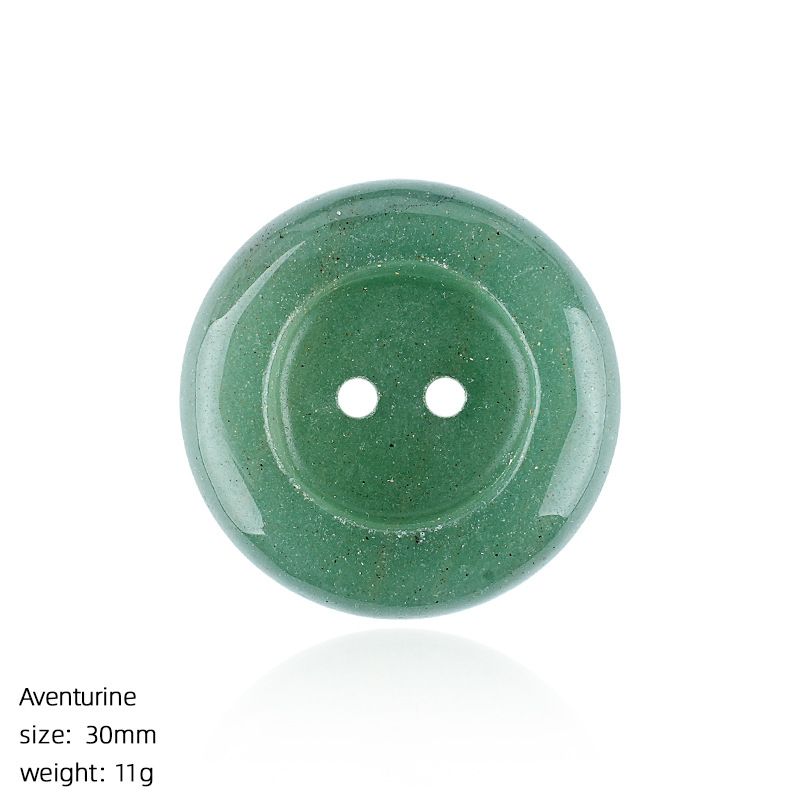 Botões de pedra natural de 30Mm simples versátil DIY suéter bolsas acessórios de roupas botões redondos de cristal natural