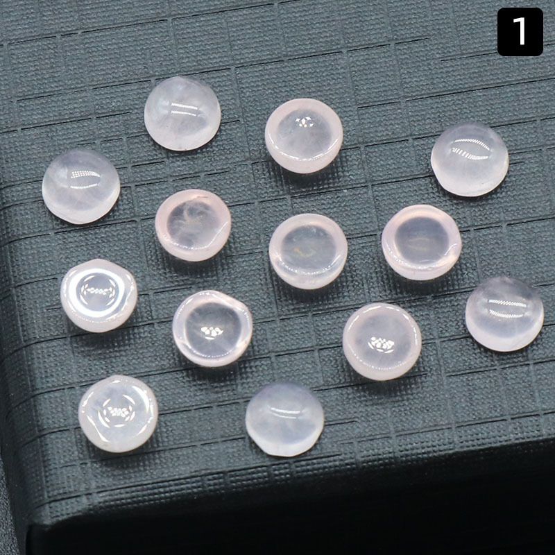 Superfície de anel redonda de 1246-6Mm, superfície de cristal natural única curva redonda geométrica DIY jóias incrustadas com acessórios de pedra solta