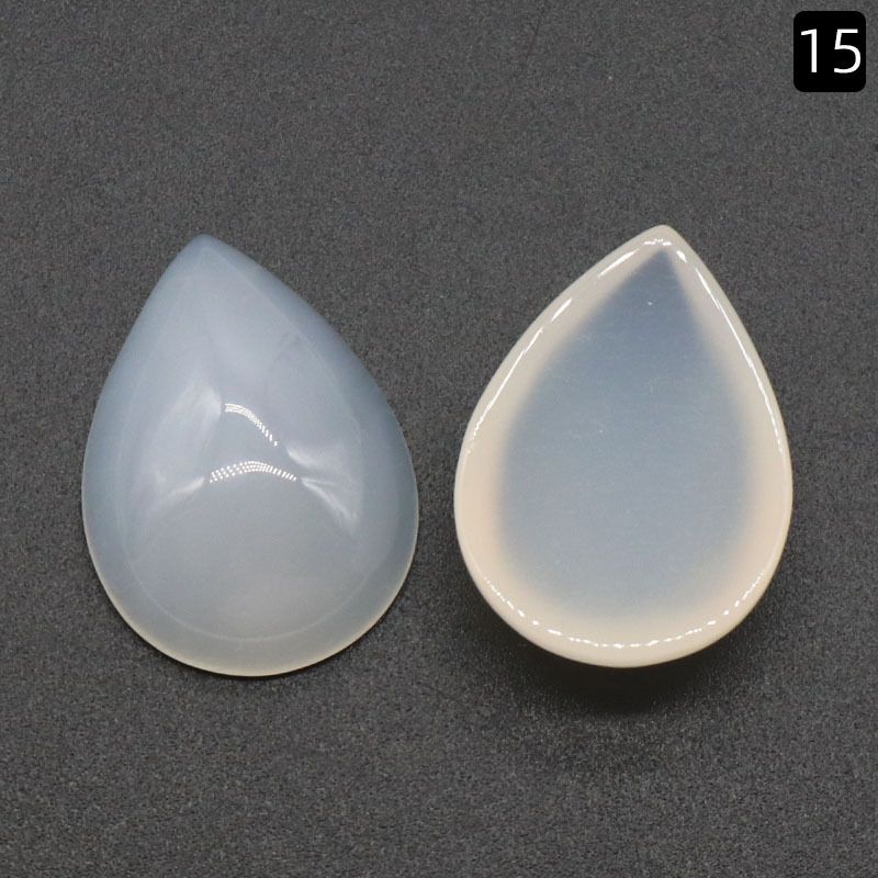 1235-18 × 25 superfície do anel de gota de água, cristal natural única superfície curva geométrica DIY jóias incrustadas com acessórios de pedra solta