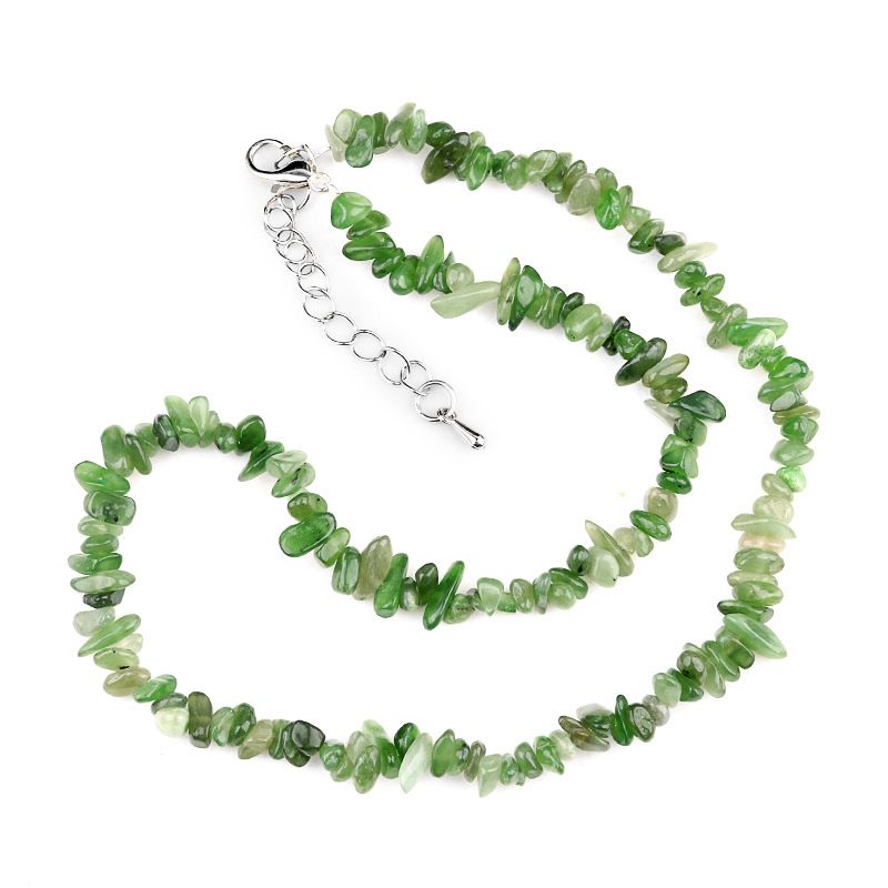 2076-Natural ametista ágata colar de cascalho irregular clavícula cadeia 40 mais 5cm frisado pescoço cadeia