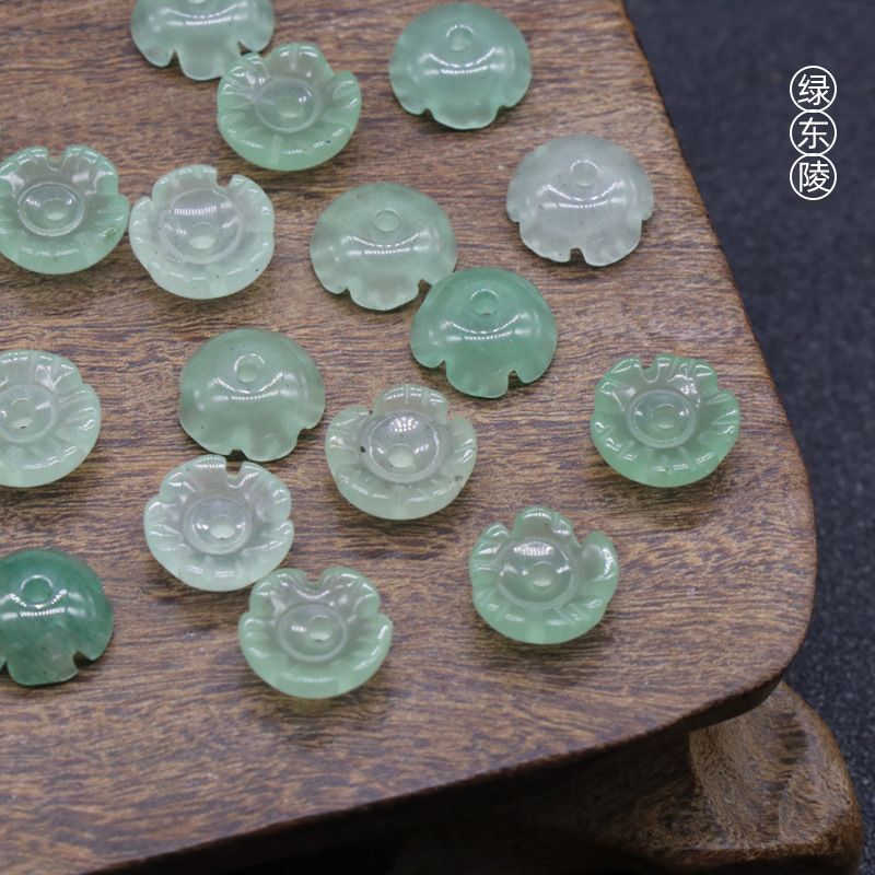 261-Jade Crystal Agate DIY Magnolia Hairpin Acessórios, pétalas esculpidas, feitos à mão
