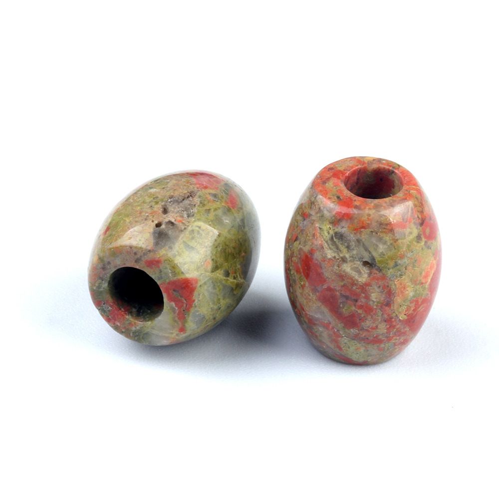 326-Grandes Buracos Grânulos Cristal Ágata Jade Barrel Grânulos Grandes Buracos Soltos 16 × 18mm Abertura 5mm Acessórios para Jóias