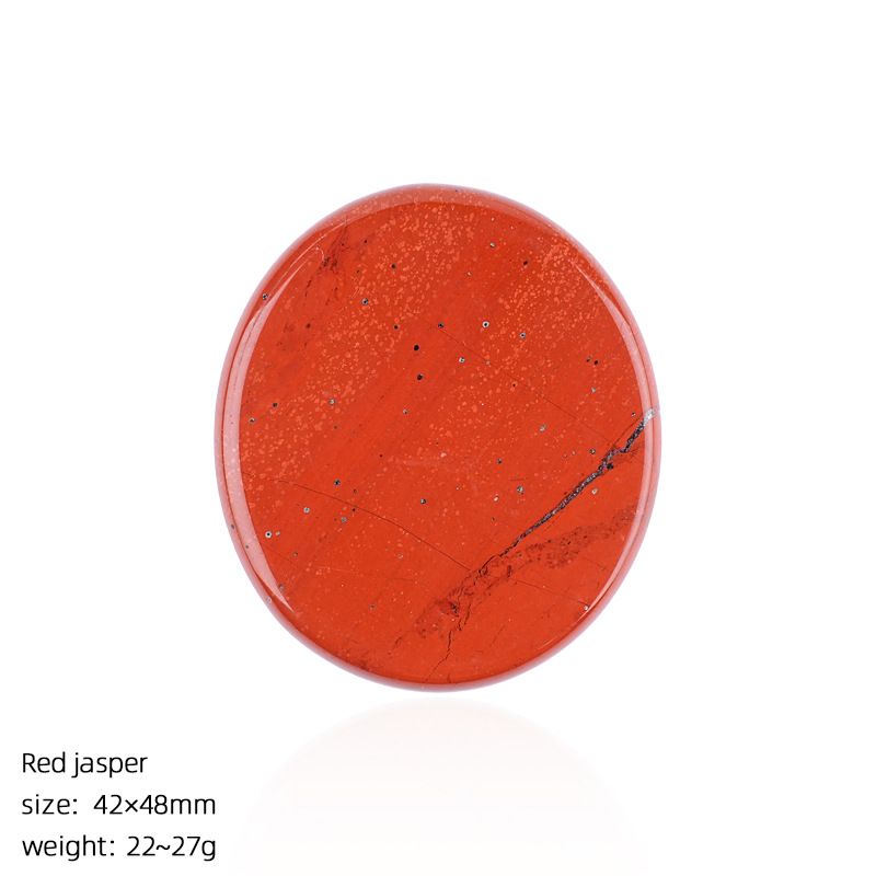 42 * 48Mm disco oval de pedra natural criativo artesanal DIY suporte de telefone celular geladeira adesivo letras runa acessórios