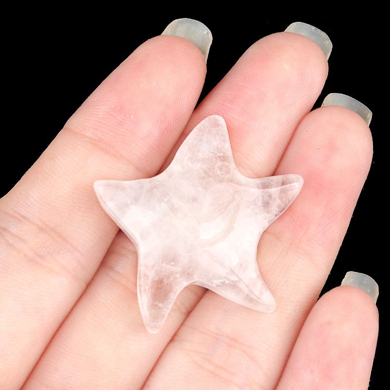 1981-Natural cristal ágata pedra smiley rosto estrela não porosa 30mm estrela do mar solta pedra pentagrama DIY acessórios de jóias