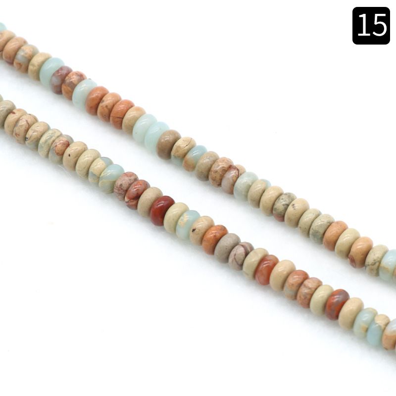 1113-Pedra semipreciosa de ágata de cristal natural 2X4mm ábaco frisado DIY pulseira colar brincos material de jóias