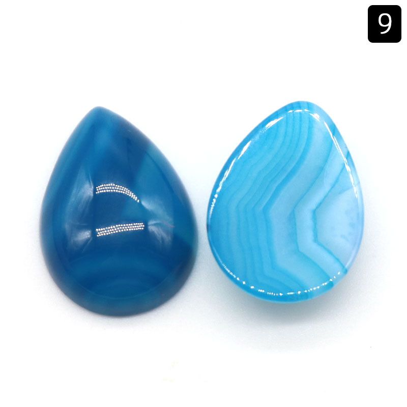 1235-18 × 25 superfície do anel de gota de água, cristal natural única superfície curva geométrica DIY jóias incrustadas com acessórios de pedra solta