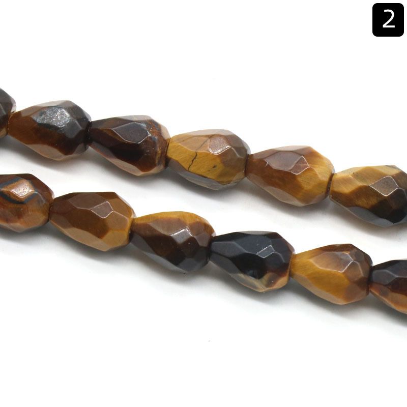 1371-7X10mm seção de gota de água de buraco reto, gota de água de pedra de ágata de cristal natural