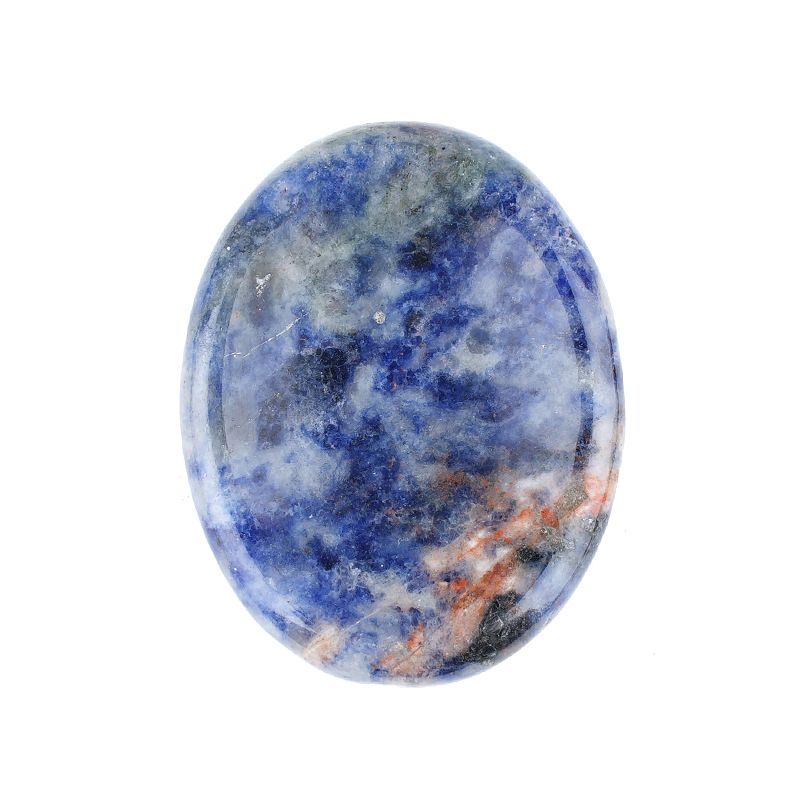 Pedra de cristal natural, prensagem e raspagem de novo produto transfronteiriço 35 * 45 ranhura oval de ágata nepenthes pedra de palma
