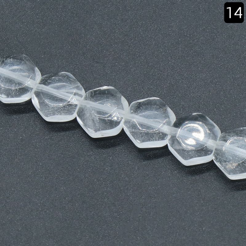 1425-8Mm corte hexágono, pedra de ágata de cristal hexagrama contas soltas DIY pulseira colar material de jóias
