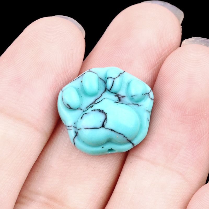 2044-16Mm Cristal Natural Ágata Dongling Jade Escultura Garra De Gato Urso Pata DIY Colar De Mão Pingente Acessórios