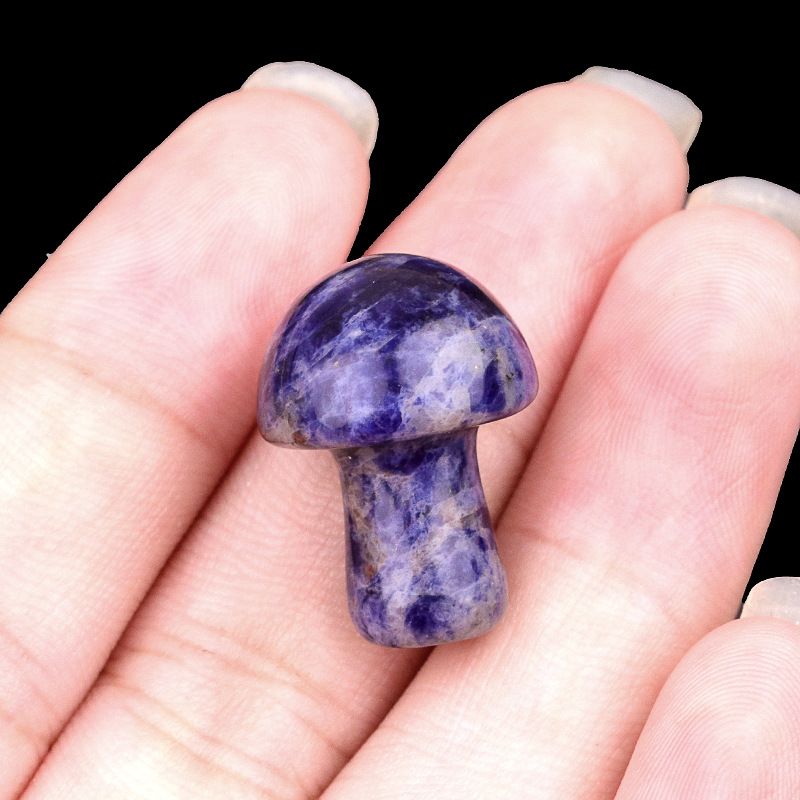 883-Amethyst agate stone mini 2cm pequeno cogumelo DIY micro paisagem Mori paisagismo jardim flor vaso decoração