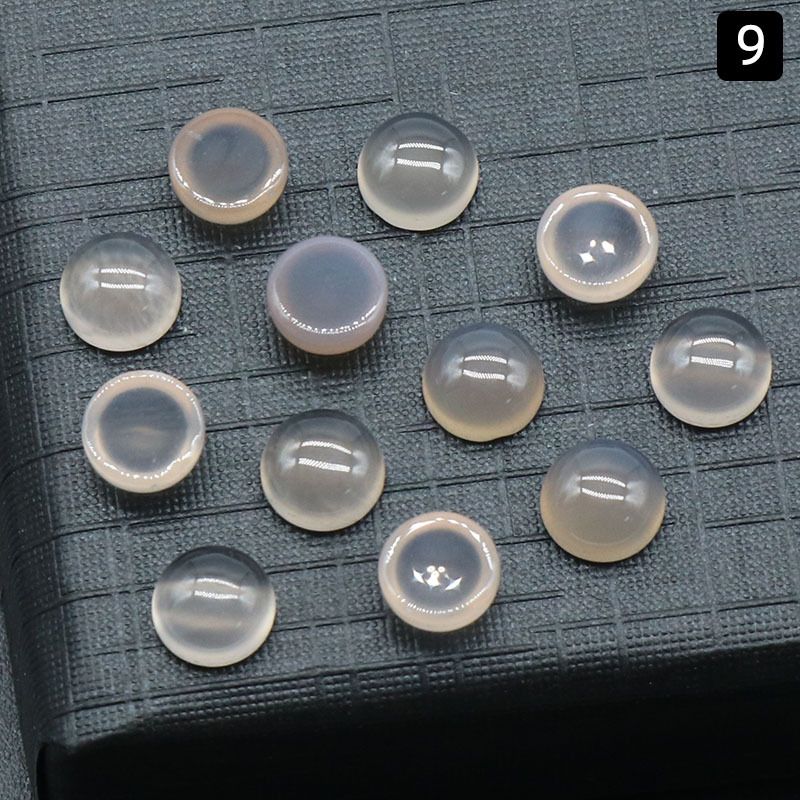 Superfície de anel redonda de 1246-6Mm, superfície de cristal natural única curva redonda geométrica DIY jóias incrustadas com acessórios de pedra solta