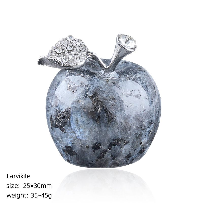 30Mm de cristal natural ornamento de maçã grande transfronteiriço Home Desktop Crafts Véspera de Natal Jade Apple