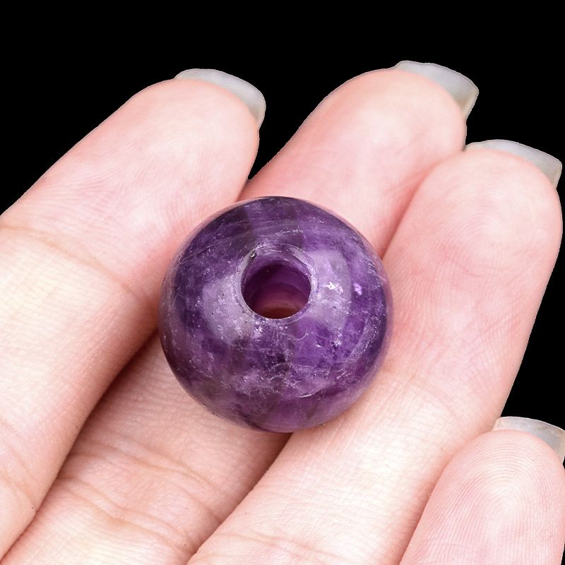 2019-Grandes contas de buraco de cristal natural ágata pedra grande buraco solto contas 18mm buraco 5mm DIY jóias materiais de vestuário