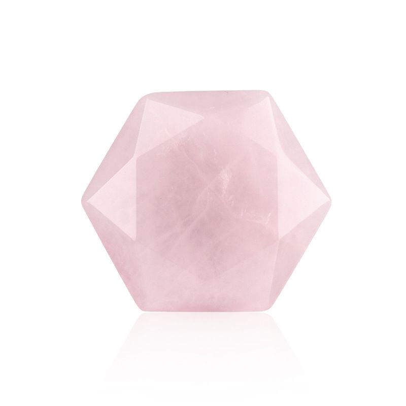 Vendas diretas de fábrica hexagrama de pedra de cristal natural acessórios de jóias ágata dupla face não porosa David estrela alça de pedra nua