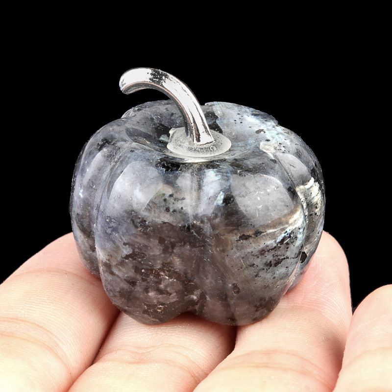 1445-30Mm abóbora, pedra de cristal natural Halloween abóbora de ação de graças ornamento de mesa