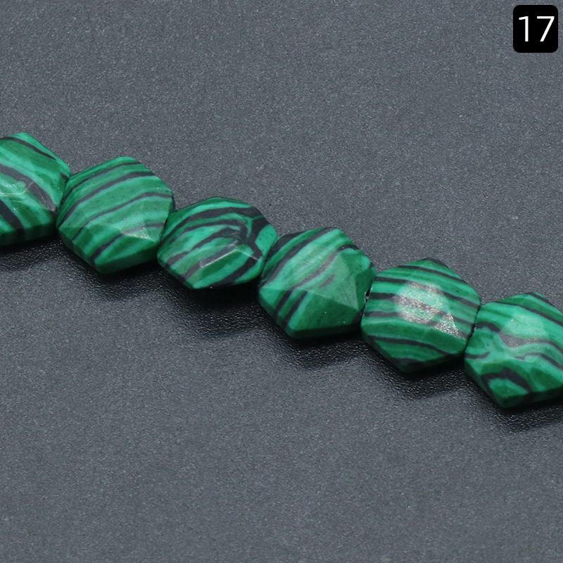 1425-8Mm corte hexágono, pedra de ágata de cristal hexagrama contas soltas DIY pulseira colar material de jóias