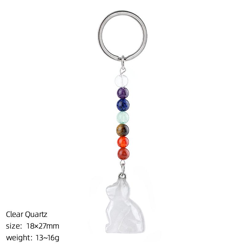 1956 Pingente de gatinho de pedra natural chakra colorido cordão de cristal ágata gravado pingente de gatinho