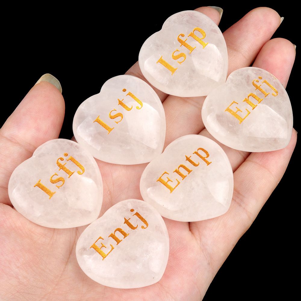 1967-Letras de amor de cristal branco MBTI16 tipo personalidade I pessoa E pessoa enfeite de mesa presente do clube estudantil