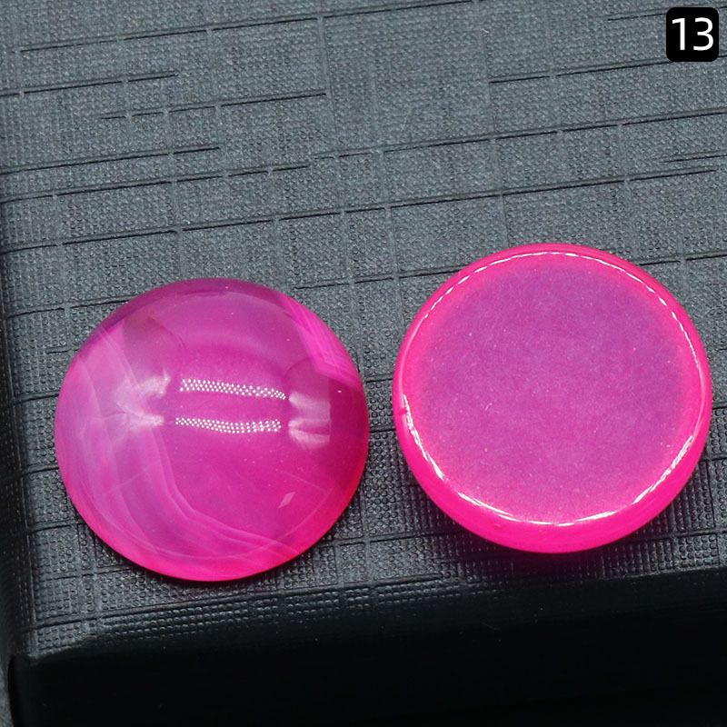 Superfície de anel redondo 1250-18Mm de cristal natural de superfície única curva redonda geométrica DIY jóias incrustadas com acessórios de pedra solta