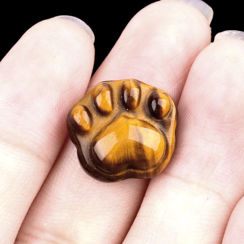 2044-16Mm Cristal Natural Ágata Dongling Jade Escultura Garra De Gato Urso Pata DIY Colar De Mão Pingente Acessórios