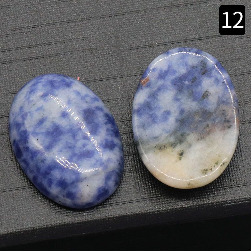 1229-18 × 25 Superfície do anel em forma de ovo Cristal natural único arco geométrico DIY jóias incrustadas com acessórios de pedra solta