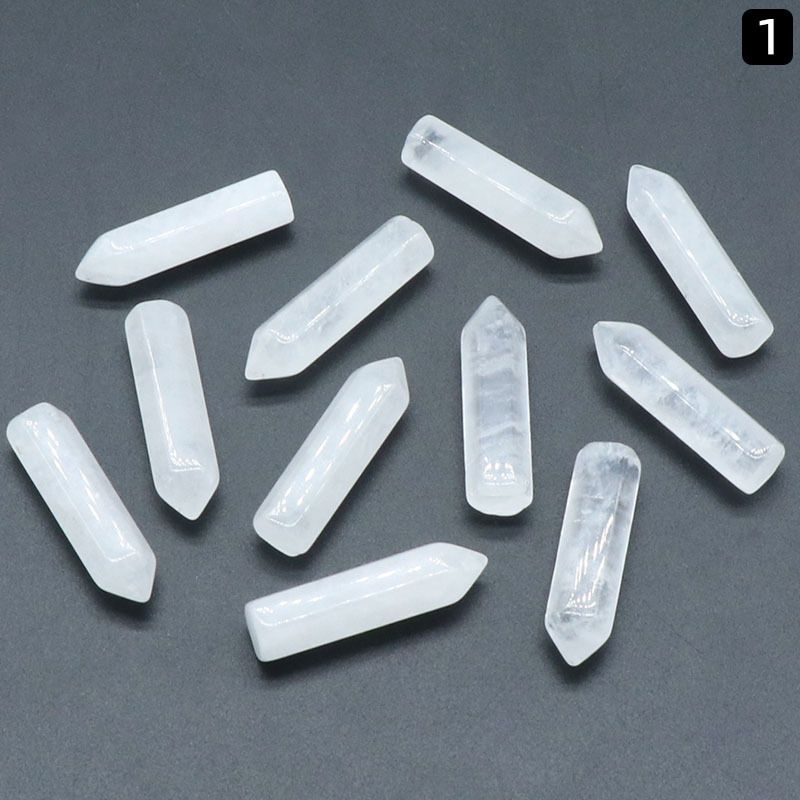 1267Coluna exagerada pedra natural semipreciosa coluna hexagonal pontiaguda simples não porosa 8x30 bala acessórios DIY