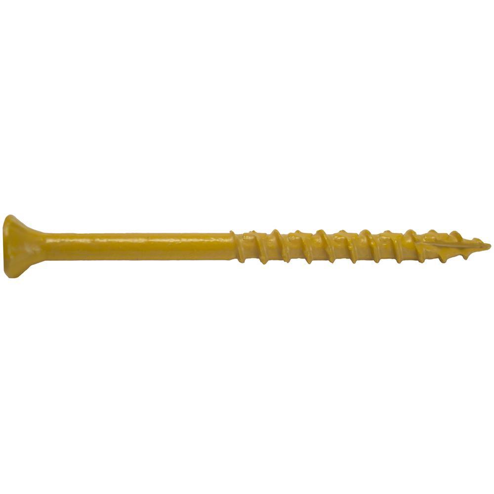 #10 x 3-1/2 in. Star Flat-Head Wood Deck Screws (5 lbs./Pack)
