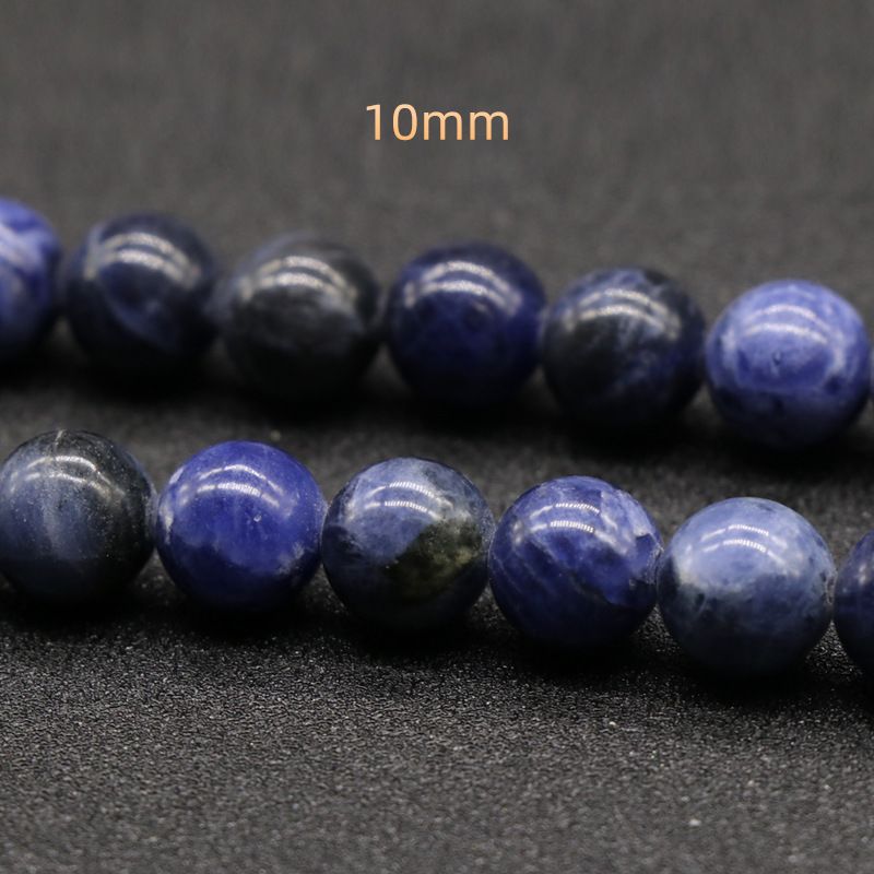 199-Sodalite sodalite contas redondas padrão azul contas soltas DIY pulseira de contas colar acessórios de jóias trabalho em andamento